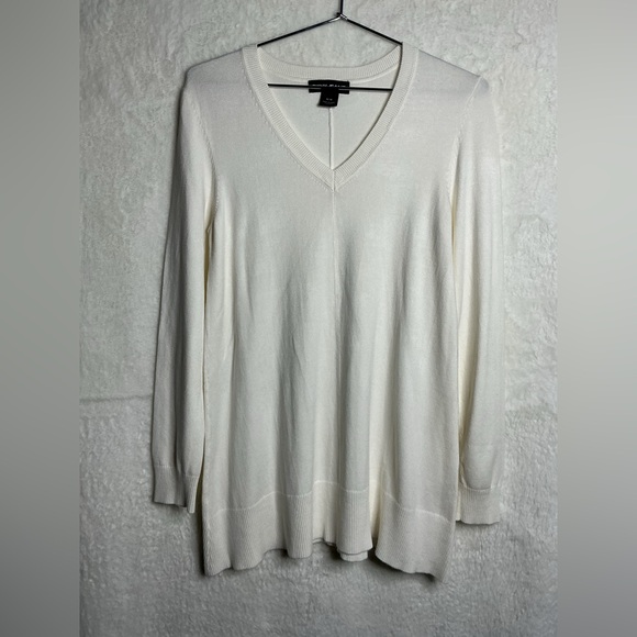 DKNY Off-White V-Neck Sweater size M - Picture 6 of 13